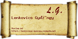 Lenkovics Gyöngy névjegykártya